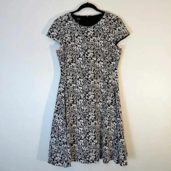 fit and flare floral dress Floral Sequin Fit Flare Mini Dress LAVENDER / M main image 1